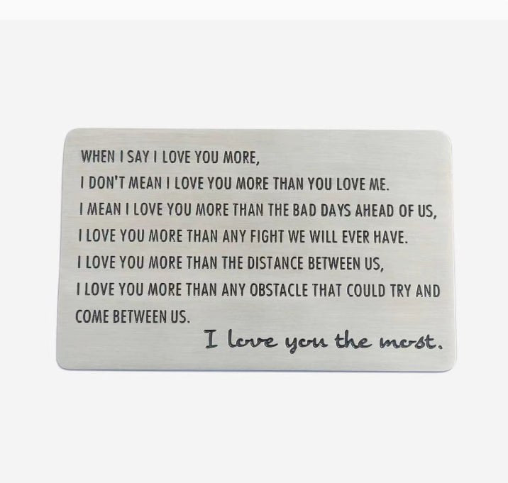 When I Say I Love You More: The Most