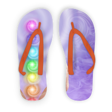 Load image into Gallery viewer, Chakra Adult Flip Flops