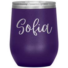Load image into Gallery viewer, Sofia Custom Wine Tumbler