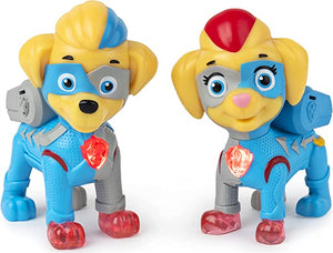 Paw Patrol, Mighty Pups Super PAWs, Mighty Twins Light Up Figures 2-Pack, for Kids Aged 3 and Up
