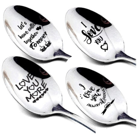 Personalized Laser Love Engraved Spoons
