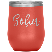 Load image into Gallery viewer, Sofia Custom Wine Tumbler