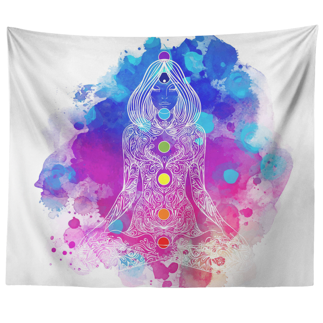 Lotus Mantra Chakra Tapestry