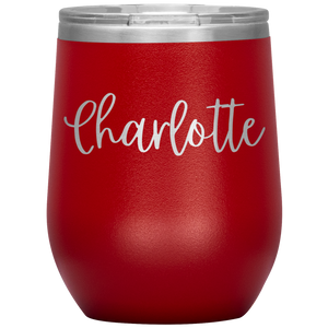Charlotte Custom Wine Tumbler