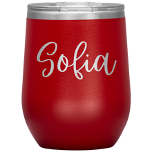 Load image into Gallery viewer, Sofia Custom Wine Tumbler