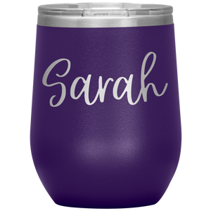 Sarah Custom Wine Tumbler