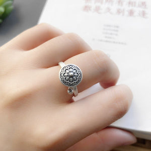 Tibetan Adustable Prayer Wheel Ring