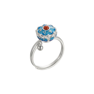 Tibetan Adustable Prayer Wheel Ring