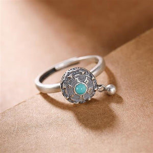 Tibetan Adustable Prayer Wheel Ring