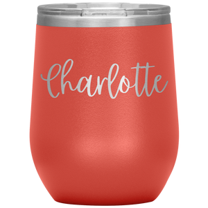 Charlotte Custom Wine Tumbler