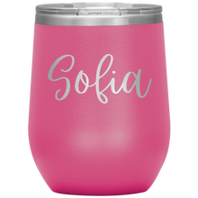 Load image into Gallery viewer, Sofia Custom Wine Tumbler