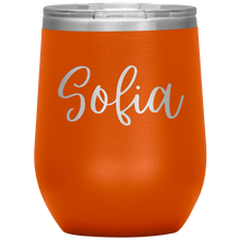 Load image into Gallery viewer, Sofia Custom Wine Tumbler